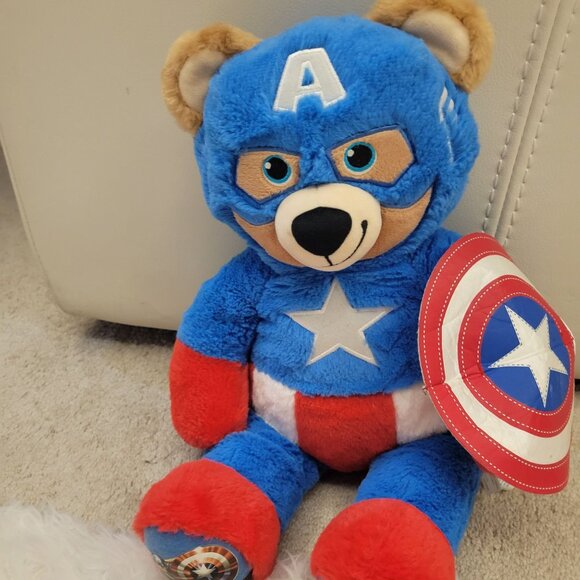 Marvel Comicd Captain America Bear Plush Build a Bear - Picture 13 of 15